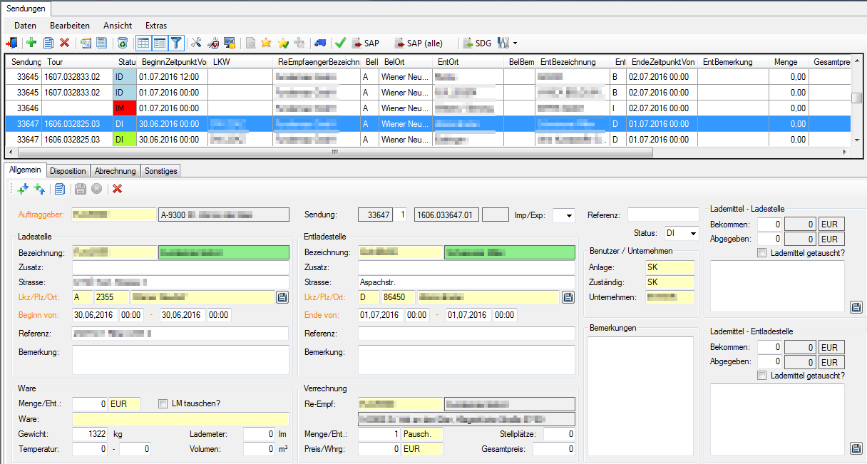 Software - Disposition - Touren - Transport - Aufträge - Logistik